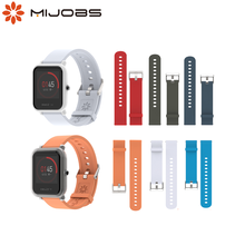 Mijobs 20mm Silicone Wrist Strap for Xiaomi Huami Amazfit Bip BIT Smart Watch Band Accessories Sports Bracelet Correa Wristband 2024 - buy cheap