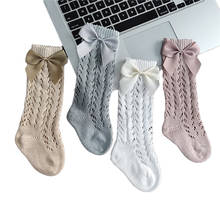5 cores bebê meias cor sólida respirável meias de algodão meias tubo médio para meninas s/m/l/xl/xxl 2024 - compre barato