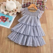 Red Summer Girls Dress For Kids Spring Half Sleeve  Princess Costume Lace Children Flower Embroidery Party Vestido Clothing 2024 - buy cheap
