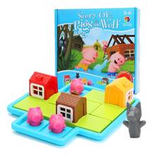 Smart Hide&Seek Board Games Three Little Piggies 48 Challenge with Solution Games IQ Training Toys For Children Oyuncak Gifts 2024 - buy cheap
