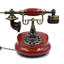 Стационарный стационарный телефон, стационарный цифровой ретро-телефон с кнопкой, старинные декоративные телефоны для дома и семьи 2024 - купить недорого