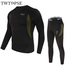 TWTOPSE Winter Cycling Base Layers Spors Underwear Suit Men Warm Fleece MTB Bike Bicycle Clothes Sports Skiing Skateboarding Set 2024 - buy cheap