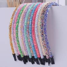 50pc/lot Hair Accessories Chunky Glitter Hairband For Girl Women Girls Headband Candy Color Glitter Hairbands Hair Accessories 2024 - buy cheap