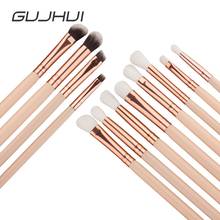 GUJHUI 12Pcs Makeup Brushes Tool Set Cosmetic Powder Eye Shadow Foundation Blush Blending Beauty Make Up Brush Set Drop ship 2024 - buy cheap