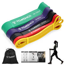 TOMSHOO 4pcs Pull Up Assist Bands Set Resistance Loop Bands Powerlifting Workout Exercise Stretch Bands with Carry Bag 2024 - compre barato