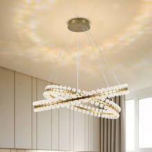 Postmodern LED light luxury crystal chandelier simple creative personality dining room living room bedroom chandelier 2024 - buy cheap