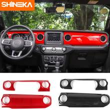 SHINEKA Interior Mouldings For Jeep Wrangler JL 2018+ Car Dashboard Control Panel Gear Shift Panel Cover For Jeep Gladiator JT 2024 - buy cheap
