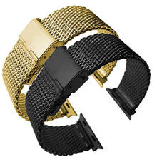 Thicker Milan Bracelet Strap for Apple Watch 4 band apple watch 42/38 mm 44/40mm iwatch series 5 4 3 2 1 metal wrist watchband 2024 - buy cheap