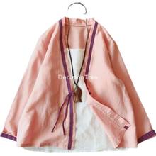 Blusa cheongsam de lino y algodón para mujer, camisa tradicional china, elegante, Estilo vintage, hanfu, 2021 2024 - compra barato