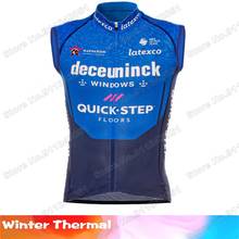 Quick Step-Chaleco de ciclismo sin mangas para hombre, camiseta cálida para bicicleta de montaña, Maillot de invierno, 2021 2024 - compra barato