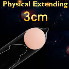 2pcs Beads Condoms Sex Toys for Men Penis Enlarger Reusable Ball Penis Extender Delay Ejaculation Contraception Cock Rings 2024 - buy cheap