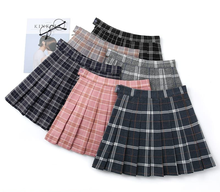 2022 Autumn Winter Women Skirts Mini High Waist New Fashion Preppy Style Plaid School Uniforms Female Party Streetwear D206 2024 - buy cheap