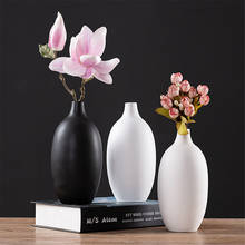 Light Luxury Fine Mouth Vase Tabletop Ceramic Art Flower Arrangement Vase Porch Living Room Bedroom Decoration Housewarming Gift 2024 - buy cheap