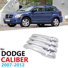 Luxurious Chrome Exterior Handles Cover for Dodge Caliber 2007~2012 Car Accessories Stickers Trim Set Cap for 4Doors 2008 2009 2024 - buy cheap