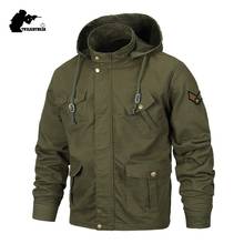 Chaqueta militar con capucha para hombre, abrigo informal de algodón grueso, ropa de marca, 6XL, BF2601, novedad 2024 - compra barato