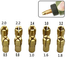 Acessórios de moagem elétrica mini broca bronze collet chuck para dremel ferramenta rotativa incluindo gravura caneta núcleo cobre 2024 - compre barato