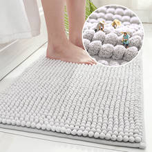 50X80cm thick chenille hotel bathroom floor mats home bedroom bathroom entrance non-slip absorbent foot mat bath rug 2024 - buy cheap