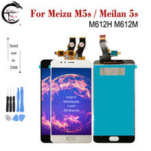 Tela de lcd para substituição, 5.2 ", para meizu m5s, touch screen, digitalizador, montagem para meizu meilan meilan5s m612h m612m 2024 - compre barato