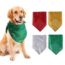 1pcs Pet Dog Bandana Saliva Scarf Sequin Soft Mesh Dog Neck Cover Supplies Dog Triangle Scarf Pet Accessories Dog Saliva Towel 2024 - buy cheap