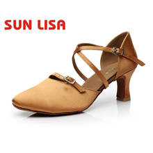 SUN LISA Gorgeous Women's Lady's Dancing Shoes With High Heels Ballroom Modern Latin Dance Shoes 2024 - buy cheap