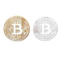 Gold Plated Bitcoin Coin Souvenirs BTC Metal Physical Collection Artwork Antique Imitation Commemorative Bit Coin Exquisite Gift 2024 - buy cheap