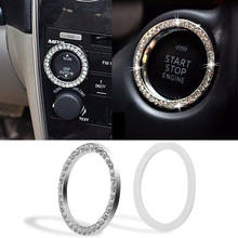 New Arrivals!!! 1Pc Car SUV Bling Decorative Accessories Button Start Switch Silver Diamond Ring New Car Styling Hot Sale 2024 - buy cheap