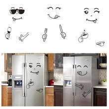 1pc Fridge Wall Stickers Magnet Fridge Cute Sticker Fridge Delicious Face Kitchen Stickers Art Cute Smiley Refrigerator Decor 2024 - buy cheap