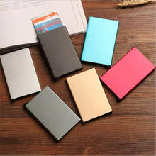 Automatic Stainless Steel Credit Card Holder Men Slim Anti Protect Travel ID Cardholder Women Rfid Wallet Metal Case Porte Carte 2024 - buy cheap