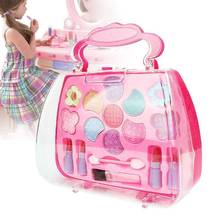 Kids Girls Makeup Set Eco-friendly Cosmetic Pretend Play Kit Princess Toy Gift Makeup Tote Toys 2024 - buy cheap