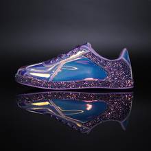 Zapatillas de correr reflectantes para mujer, zapatos deportivos ligeros, color morado, para entrenamiento, Hip Hop, A-410, 2019 2024 - compra barato