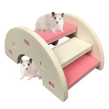 1pc Pet Hamster Toys Wooden Rainbow Bridge Seesaw Ladder Cage Small Animals Chinchilla Climbing Training Toys Pet Supplies Gifts 2024 - buy cheap