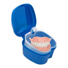 Denture Bath Box Case Dental False Teeth Storage Box with Hanging Net Container Plastic artificial tooth Organizer Teeth Care 2024 - buy cheap