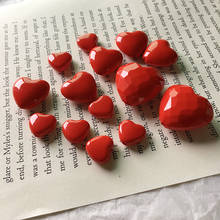 Forma de corazón rojo, accesorios de cuentas, resina, accesorios de joyería, colgante diy, hecho a mano, fabricación de joyas, pendientes diy, pulsera diy 2024 - compra barato