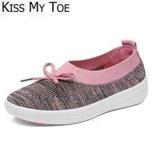 Fashion 2020 Spring Bow Casual Breathable Fly Mesh Sneakers Chaussure Femme Sport Flat Platform Shoes For Women Zapatos Mujer 2024 - buy cheap