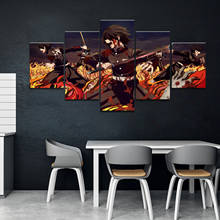 5 Piece HD Cartoon Swordsman Anime Picture Demon Slayer Ghost Team Comics Art Wall Decor Paintings Home Decor 2024 - buy cheap