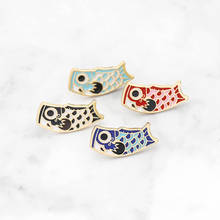 Koinobori-Alfileres de bandera de pez, pin esmaltado de Koi japonés, insignias, broches para hombres y mujeres, joyería de cultura japonesa 2024 - compra barato