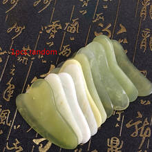 Xiuyan jade gua sha placa raspador xiuyan jade pedra guasha ferramenta de massagem facial e tratamento corporal raspagem cuidados massagem saudável 2024 - compre barato