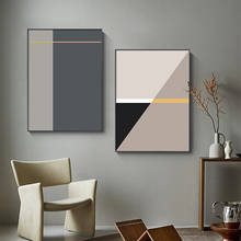 Pintura geométrica abstracta en lienzo, carteles e impresión de arte de pared minimalista, sala de estar en color para imágenes simples, dormitorio y pasillo 2024 - compra barato