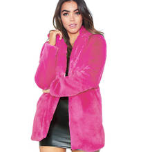 Faux Fur coat women winter warm solid long fur overcoat teddy coat solid  d91014 2024 - buy cheap