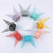 50pcs Butterfly Porta Guardanapo Favors And Gifts Laser Cut Napkin Rings Holders Hotel Birthday Party Wedding Table Decoration 2024 - buy cheap