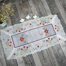Modern Embroidered Bed Table Runner Cloth Cover Flag Towel Mantel Nappe Lace Tea Tablecloth Party Christmas Easter Wedding Decor 2024 - buy cheap