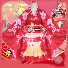 1pcs Anime Love Live! Maki Nishikino Cosplay Japanese Kimono Lolita Dress Costume Decor for Women Men Christmas Gift 2024 - buy cheap