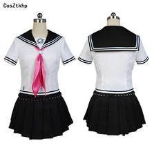 Game Danganronpa Ibuki Mioda Cosplay Dress Punk School Girls Sailor Uniform Anime Cosplay Costumes Suit Tops+Skirt Wigs 2024 - buy cheap