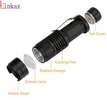 Minilinterna LED resistente al agua, linterna pequeña de 2000LM, 3 modos, luz roja, linterna portátil, AA 14500 2024 - compra barato