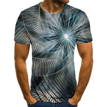 Футболка мужская с 3D-графикой, Повседневная модная дышащая рубашка с круглым вырезом, уличная одежда, большие размеры, лето 2024 - купить недорого