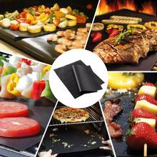 Extra Easy To Clean Thick Heat Resistant BBQ Grill Mat Baking Reusable Non-Stick Barbecue Cooking Grilling Sheet Liner BBQ Tool 2024 - buy cheap