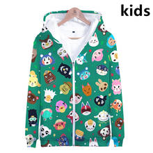 Sudadera con capucha para niños de 3 a 14 años, con estampado 3d de Animal Crossing, chaqueta de abrigo para niños y niñas de New Horizons 2024 - compra barato