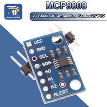 Sensor de temperatura de alta precisión, módulo de circuito impreso MCP9808 I2C, voltaje lógico de 2,7 V-5V para Arduino 9808 2024 - compra barato