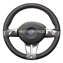 Capa de volante de carro de couro preto personalizado costura à mão para bmw z4 e85 2003-2006 2024 - compre barato