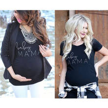 New Summer Maternity Clothes Women Printed Pregnant T-Shirt Pregnancy Shirt Tops For Pregnant Women Mom T-shirts Short Sleeve 2024 - купить недорого